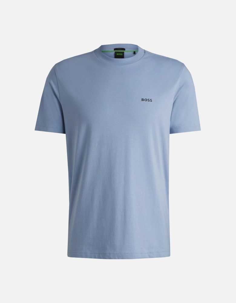 Men's Blue Regular Fit T-shirt.