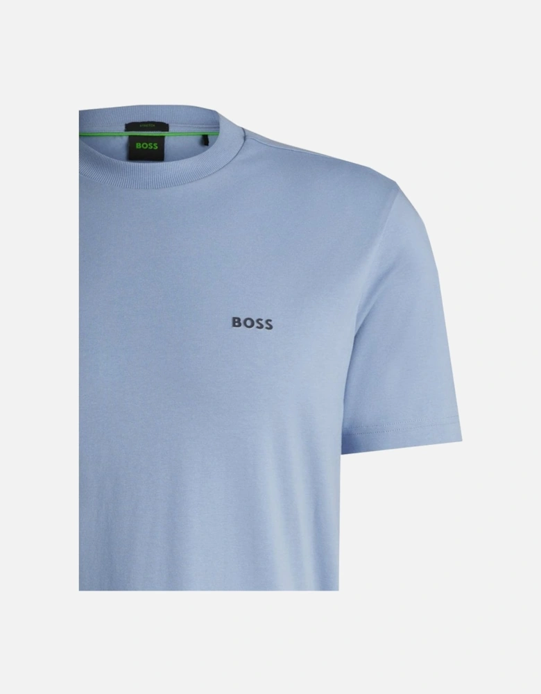 Men's Blue Regular Fit T-shirt.