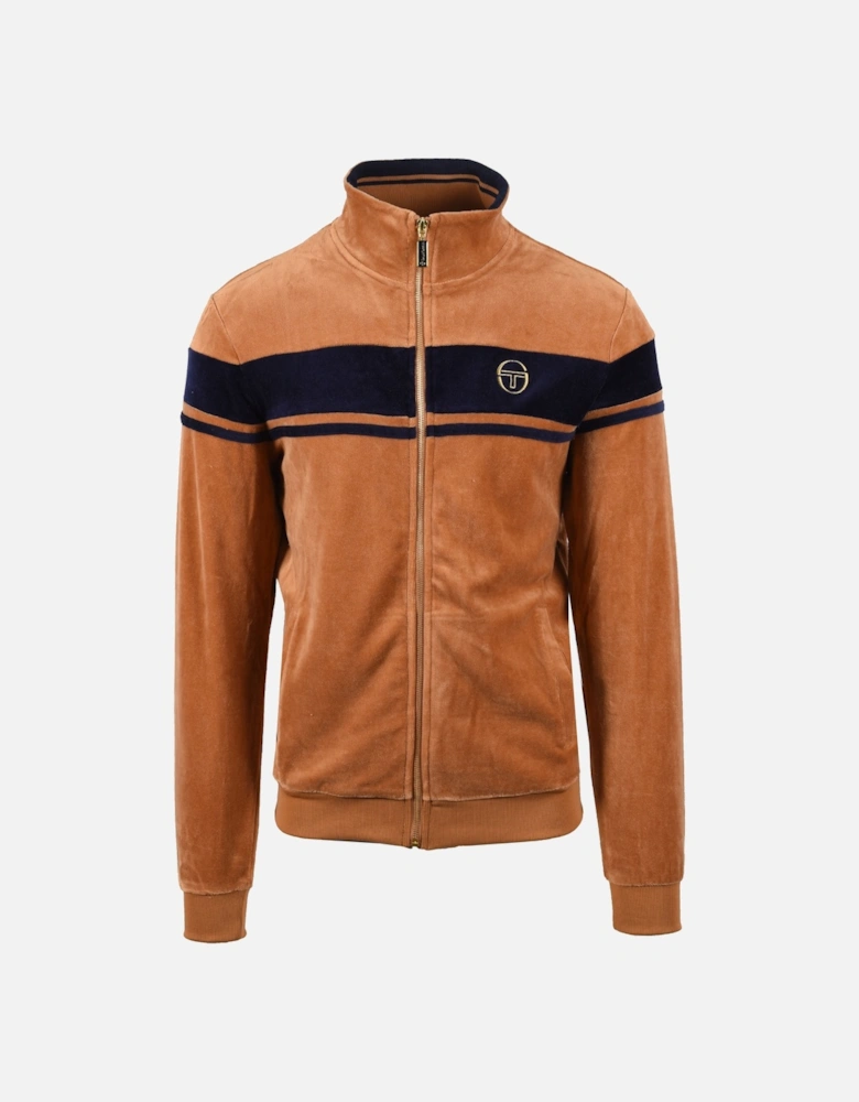 Damarindo Velour Track Top Brown/Navy