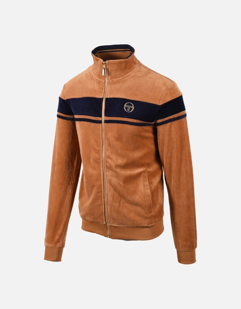 Damarindo Velour Track Top Brown/Navy