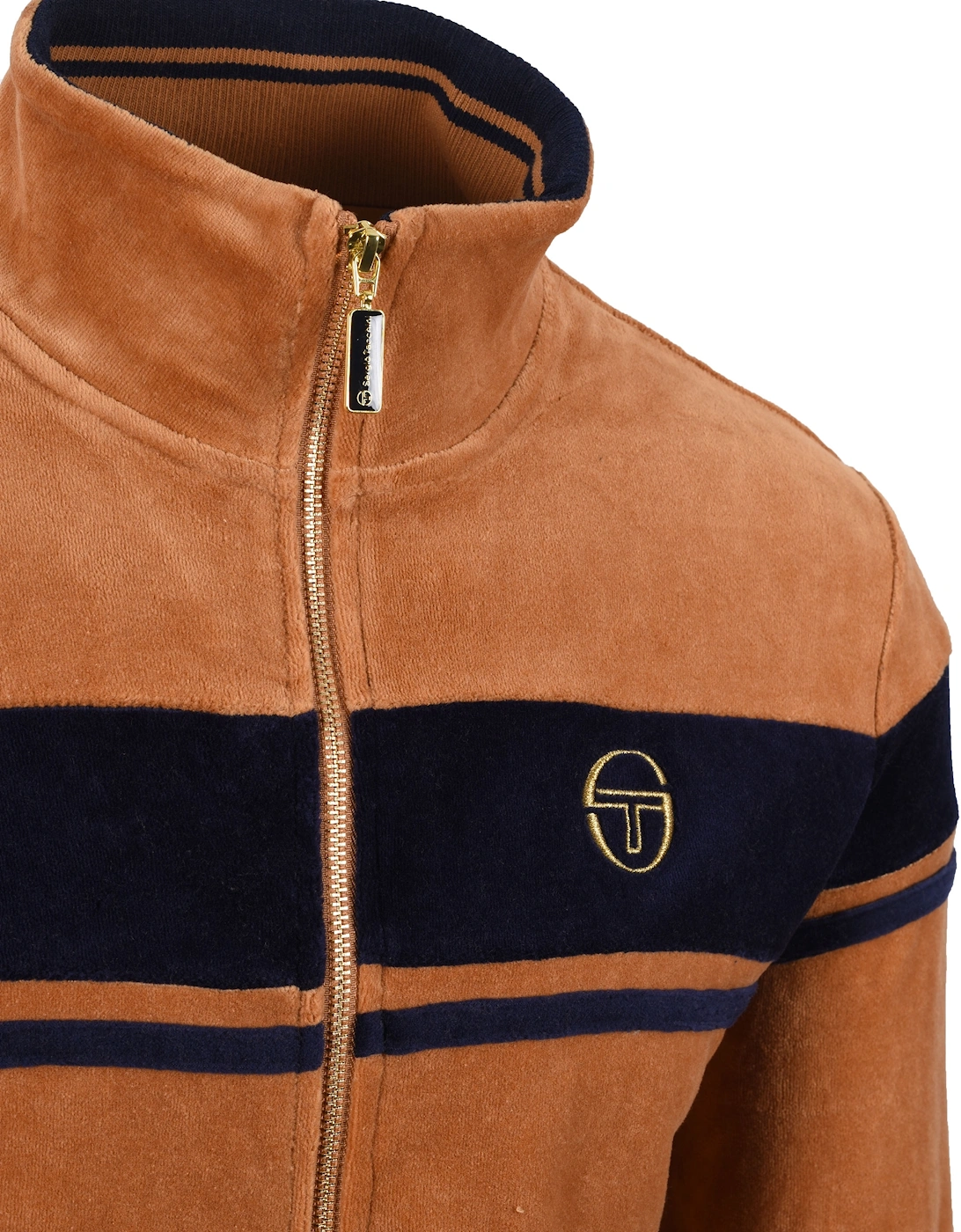 Damarindo Velour Track Top Brown/Navy