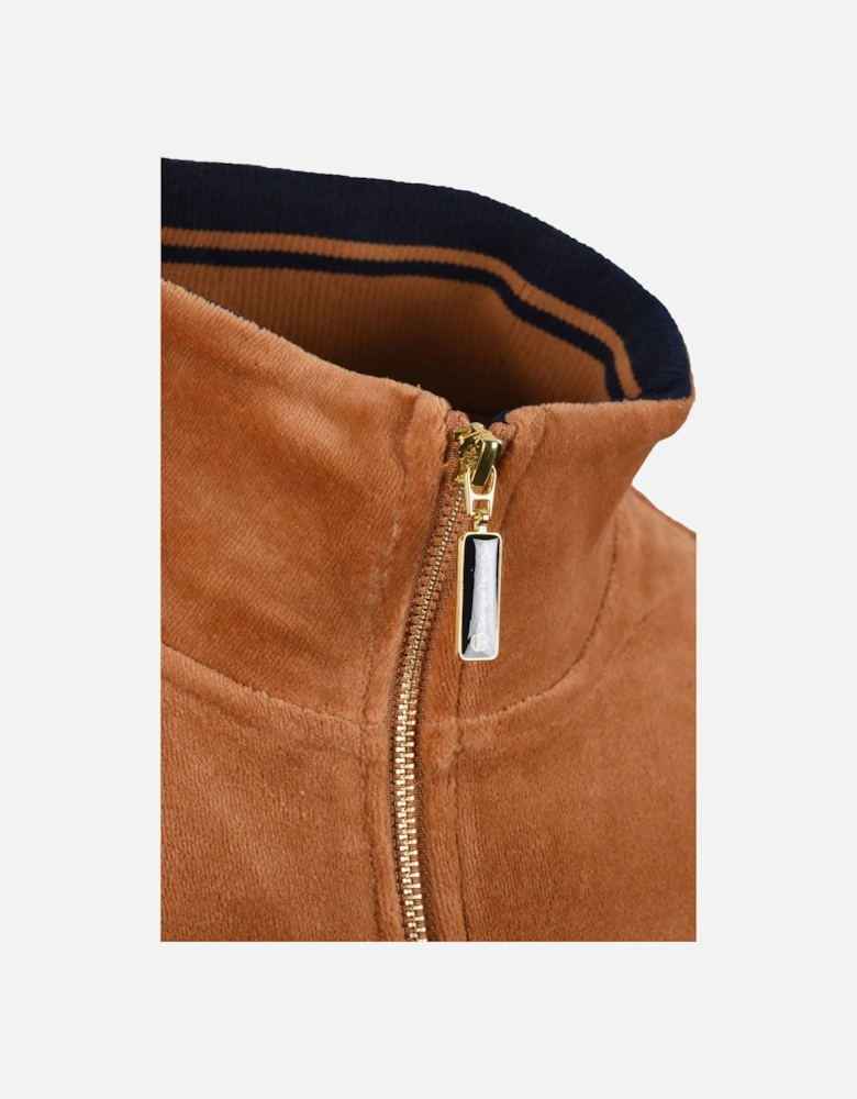 Damarindo Velour Track Top Brown/Navy