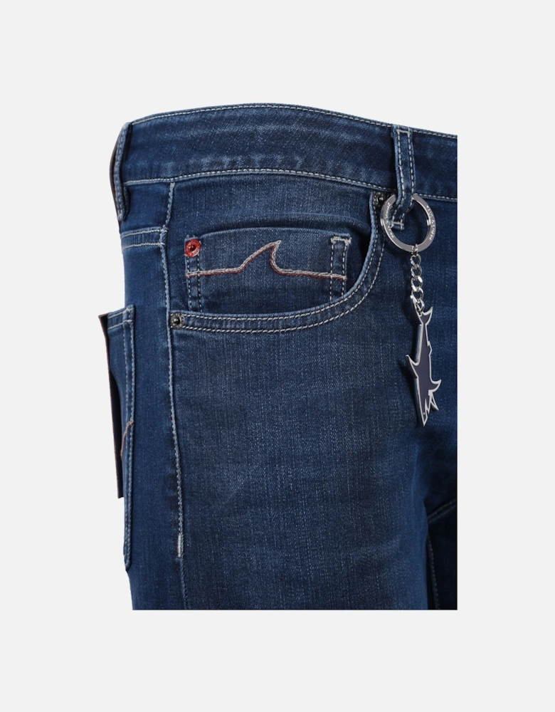 Paul And Shark Red Rivet Jeans Light Denim