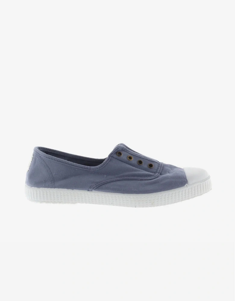 Inglesa Elastico Lona Tintada Trainer Azul