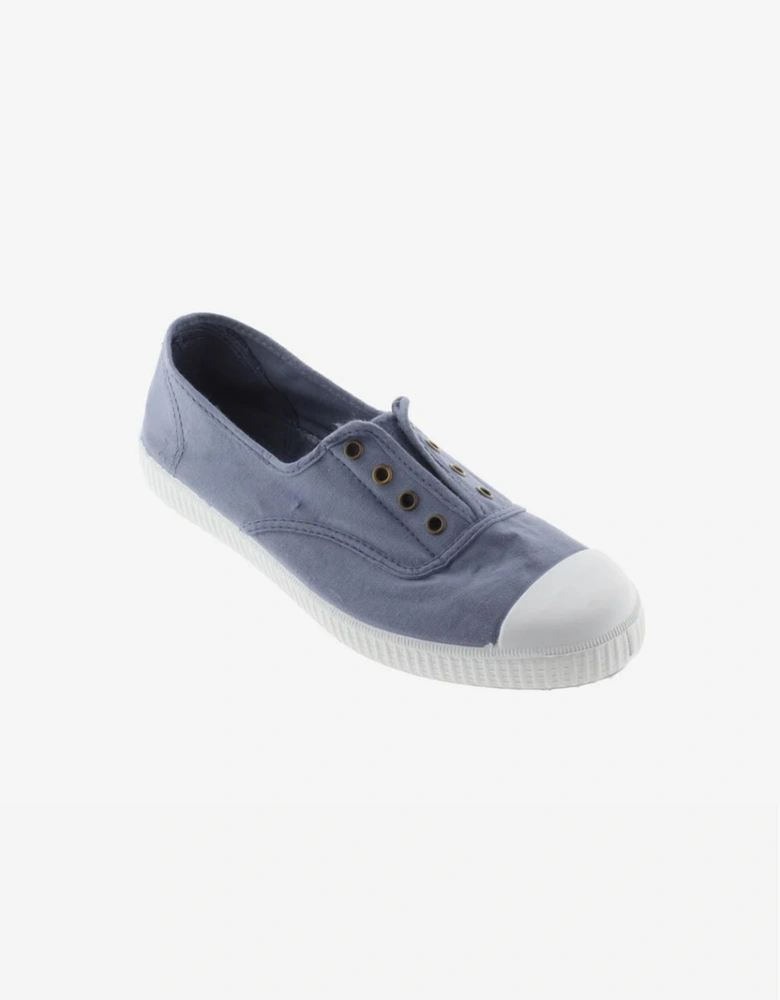 Inglesa Elastico Lona Tintada Trainer Azul