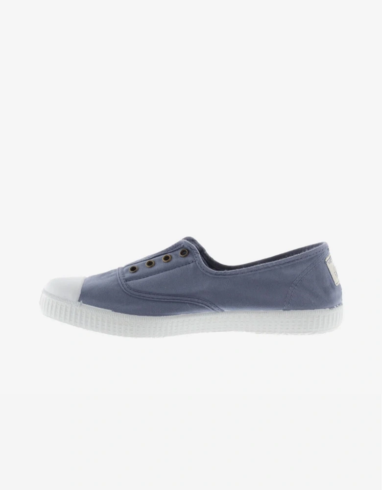 Inglesa Elastico Lona Tintada Trainer Azul