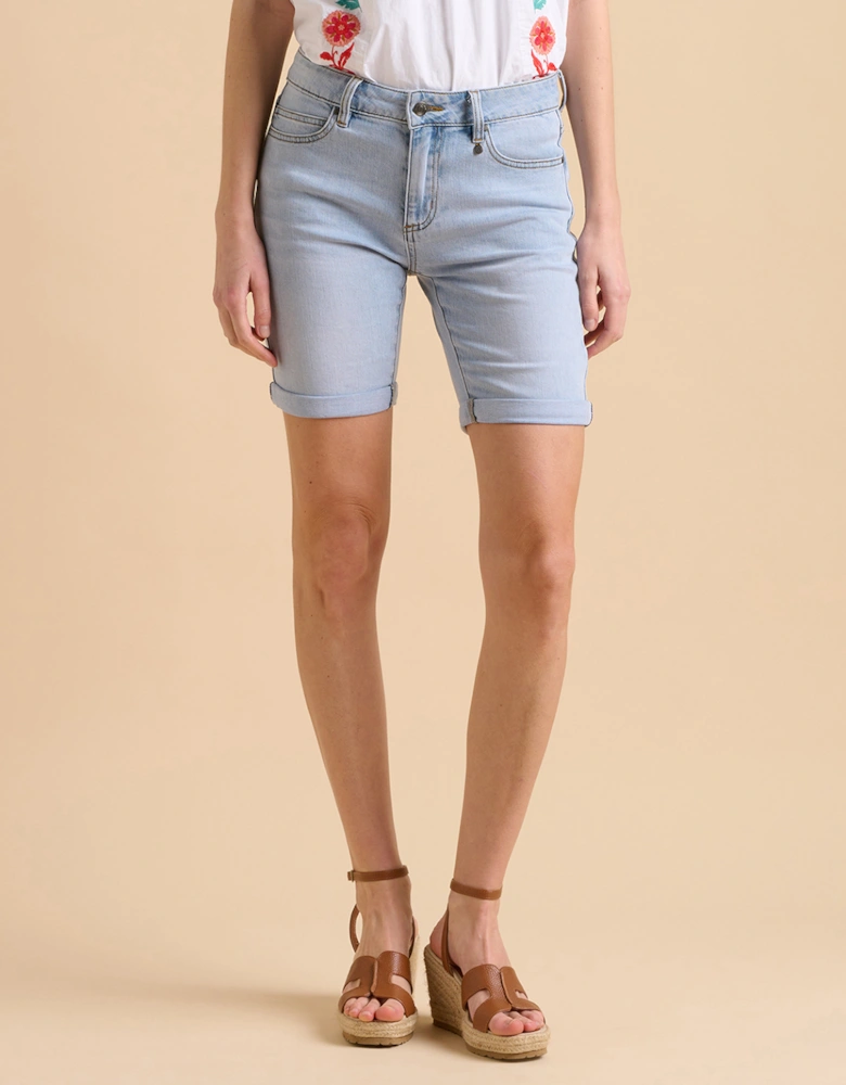 Women's Slim Fit Denim Short Blue