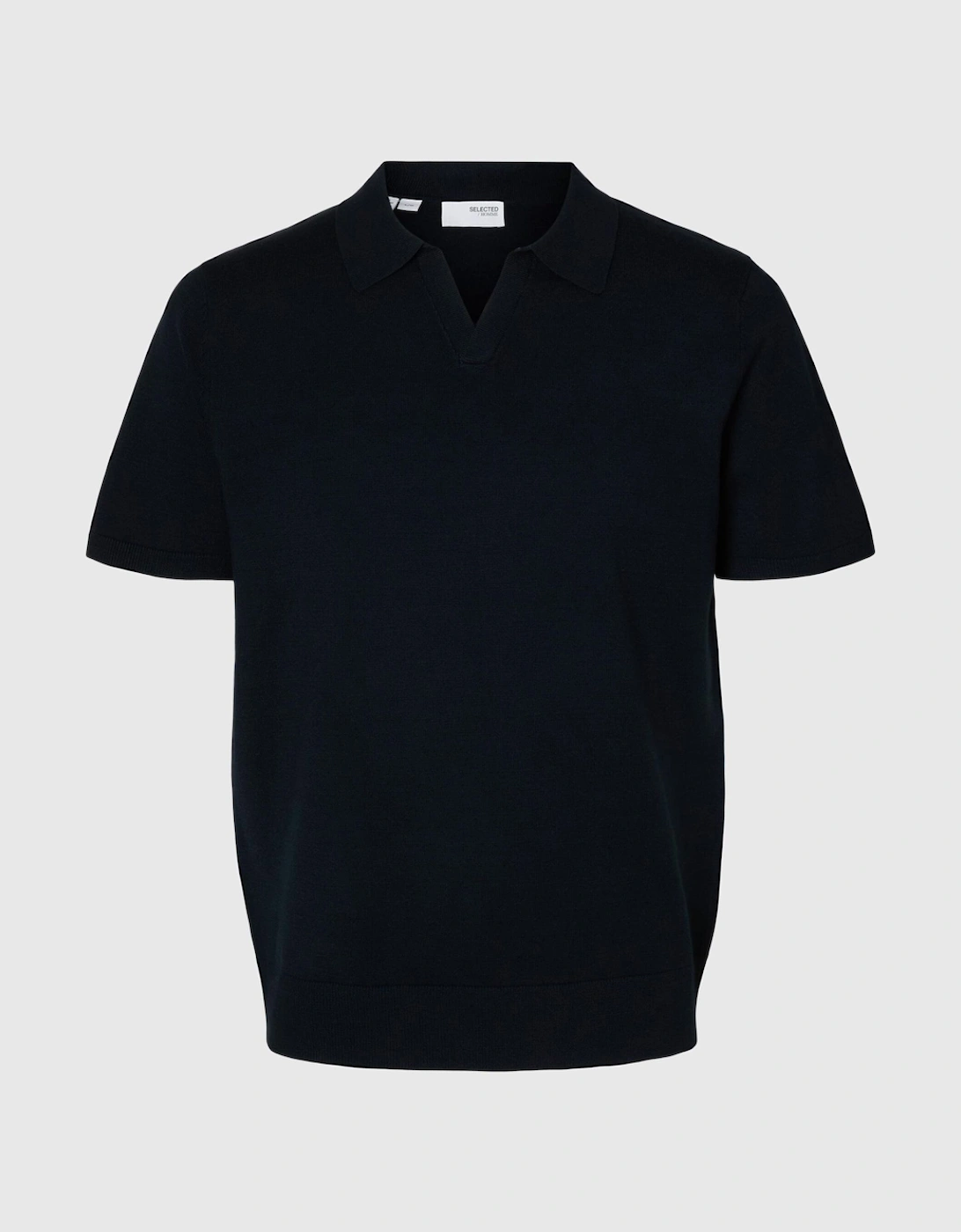 Homme Teller Short Sleeve Knit Polo Sky Captain