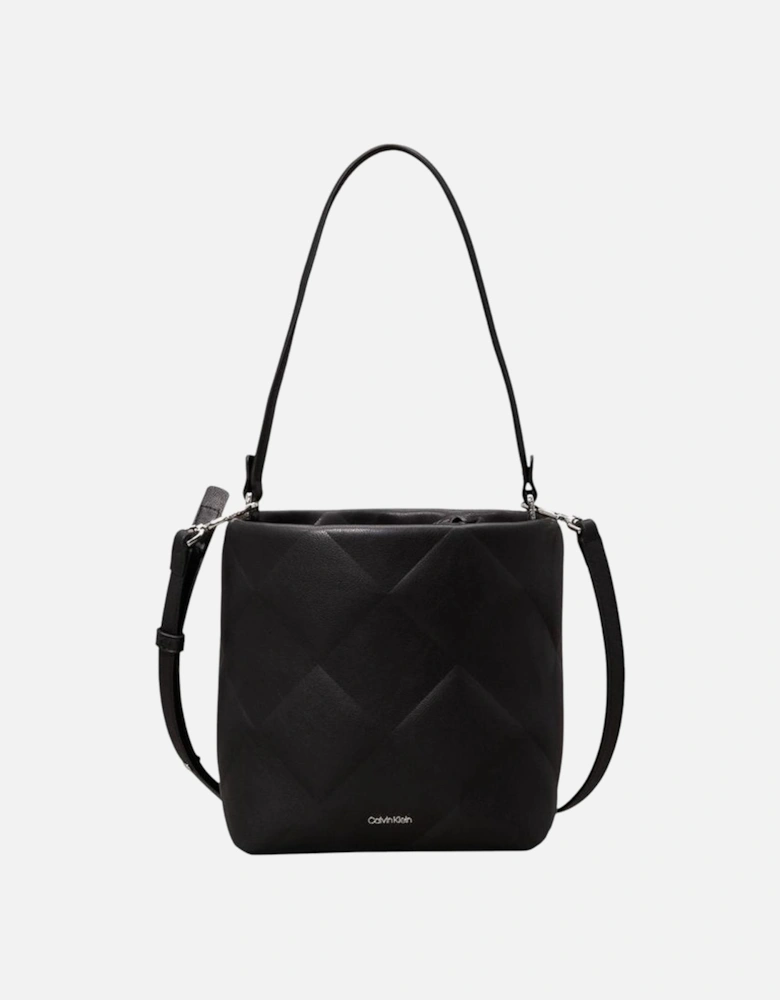 Diamond Quilt Bucket Medium Bag Women - Black Handbags