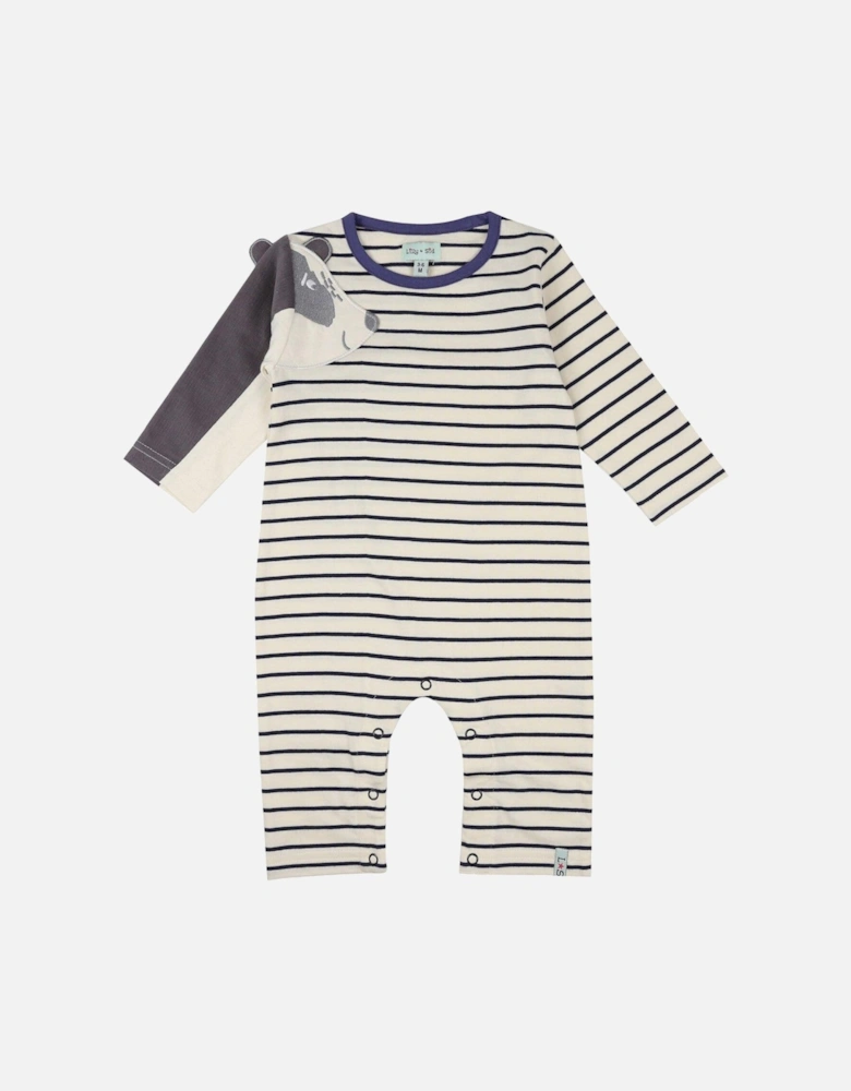 Baby Boys Badger Sleeve Stripe Playsuit - Mono