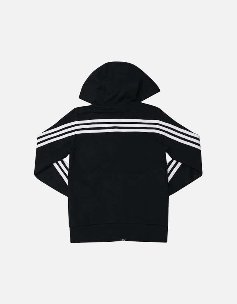 Junior Boys 3-Stripes Doubleknit Zip Hoody - Juniors 3-Stripes Doubleknit Full-Zip Hoodie