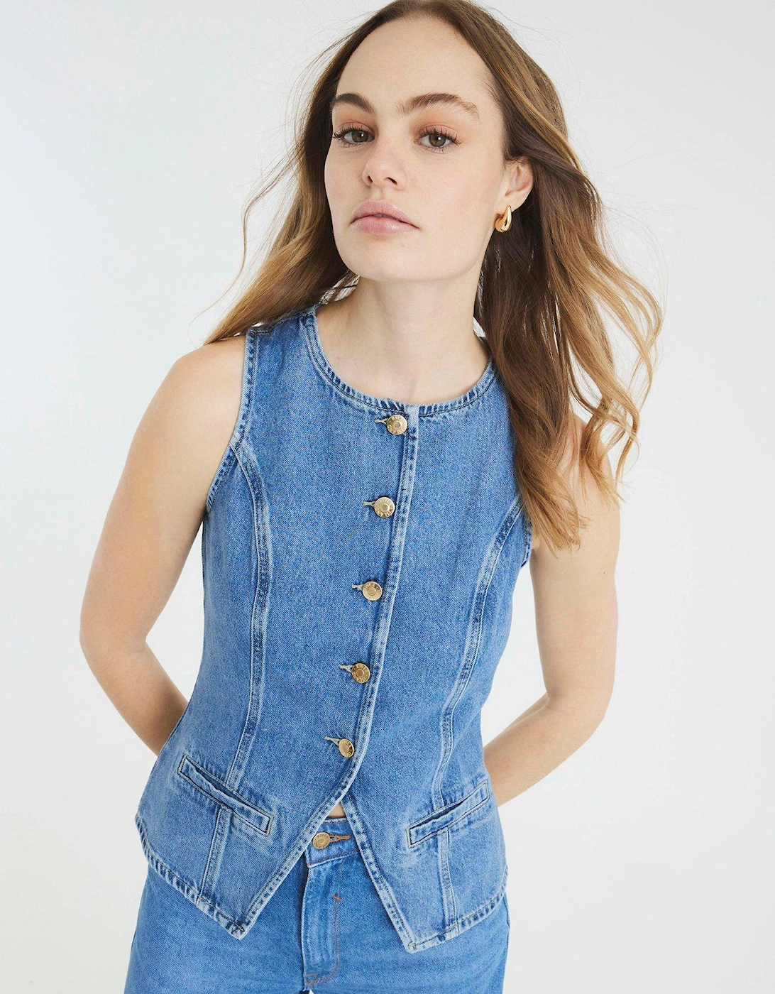 Denim Waistcoat - Blue, 2 of 1