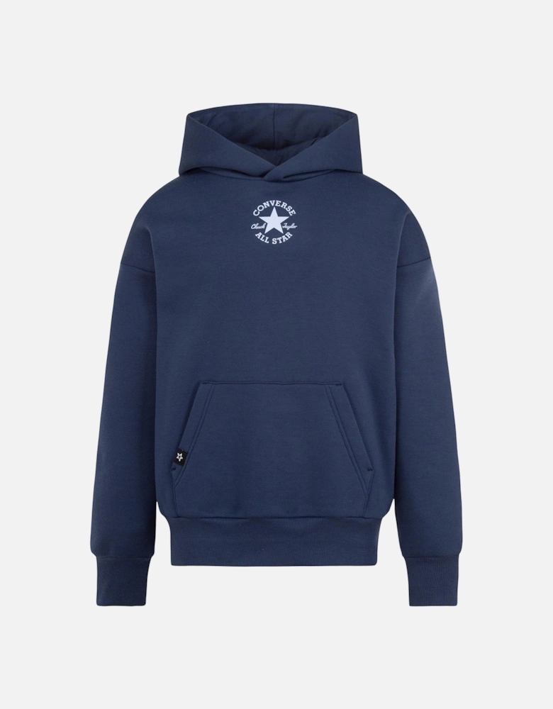 Junior Boys Small Logo Hoodie - Navy