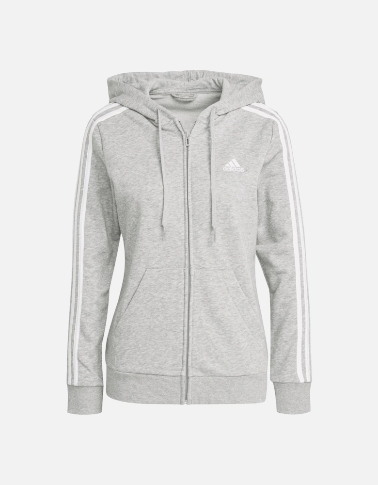 Essentials French Terry 3-Stripes Full-Zip Hoodie