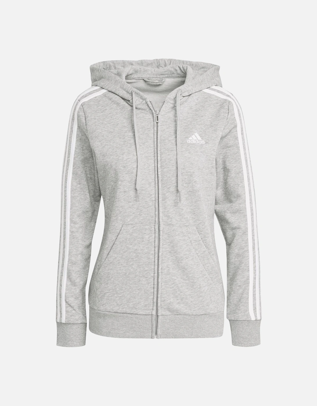 Essentials French Terry 3-Stripes Full-Zip Hoodie, 2 of 1