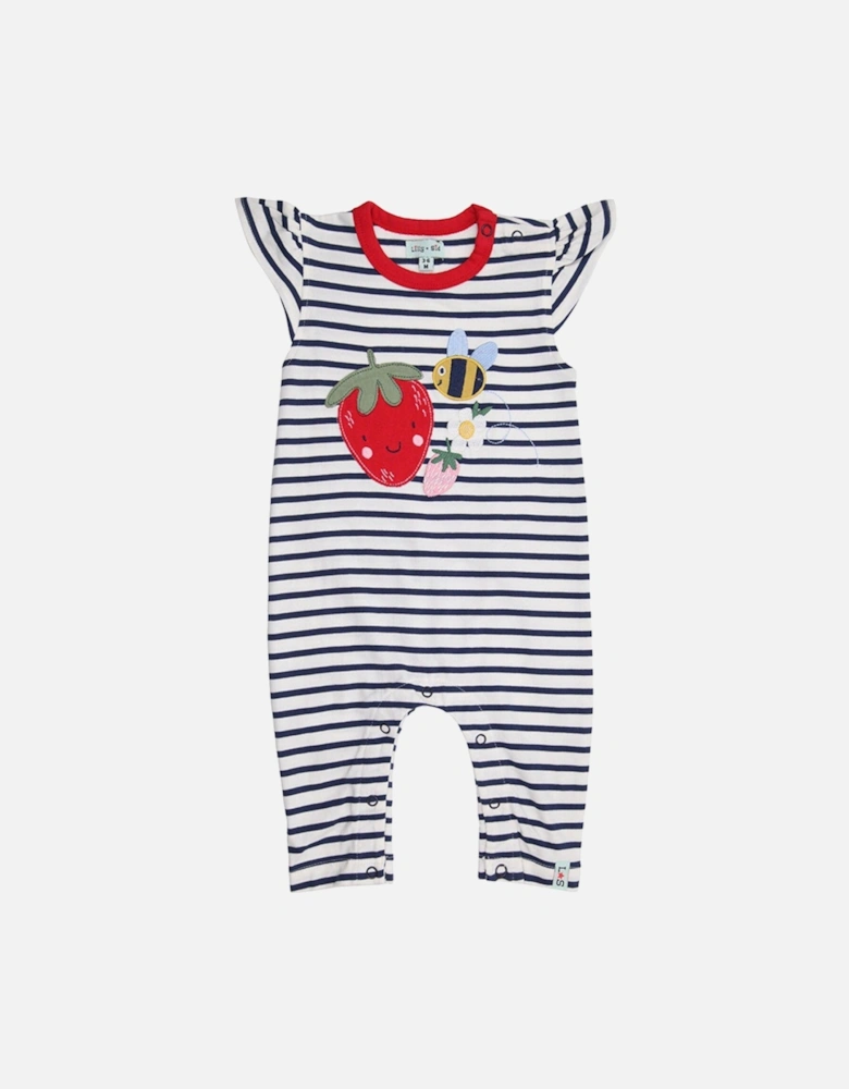 Baby Girls Busy Bee Applique Playsuit - Mono