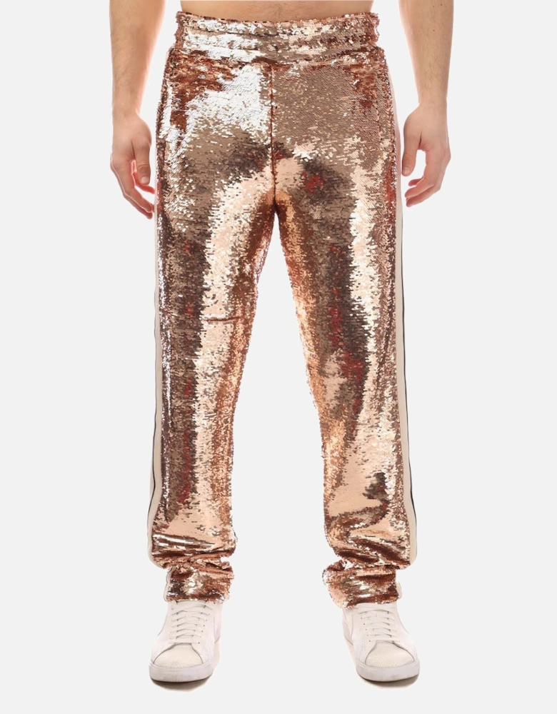 Glittered Sequins Track Pants