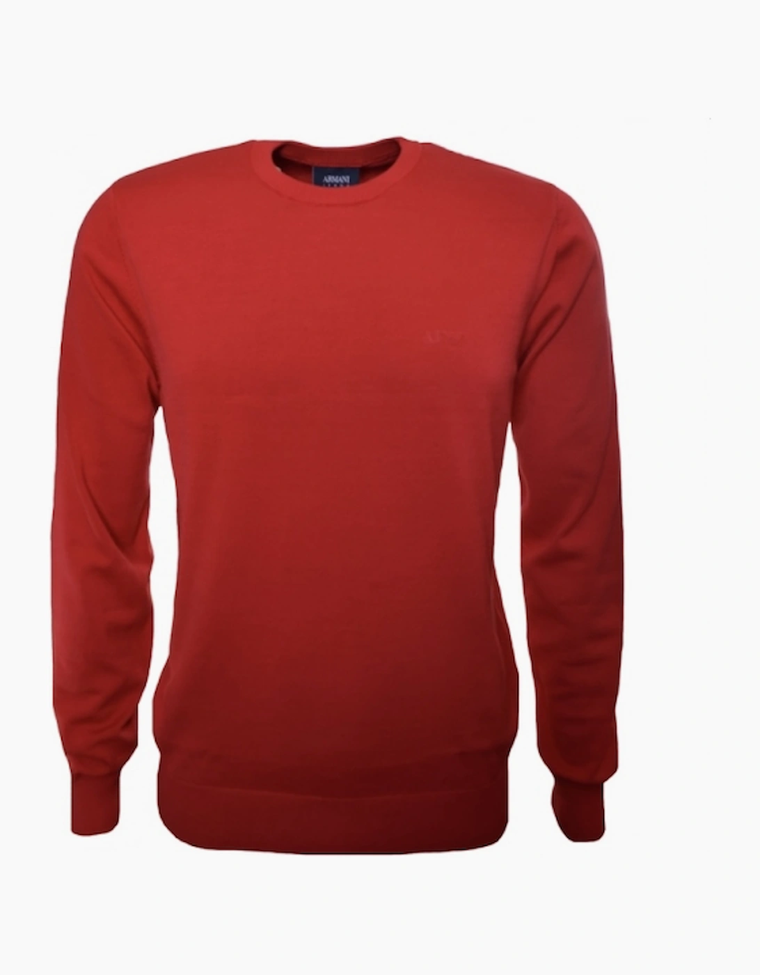 Emporio Armani Men's Knitted Crew Neck Sweater - Red - Size: 44