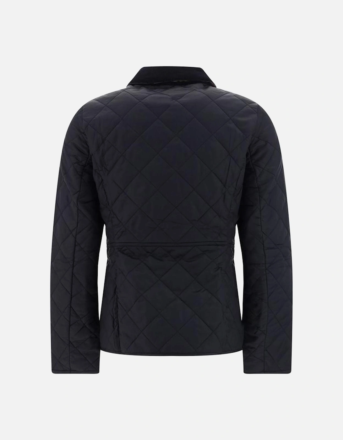 Deveron Quilted Jacket with Velvet Ribbed Collar Women - Black Jackets