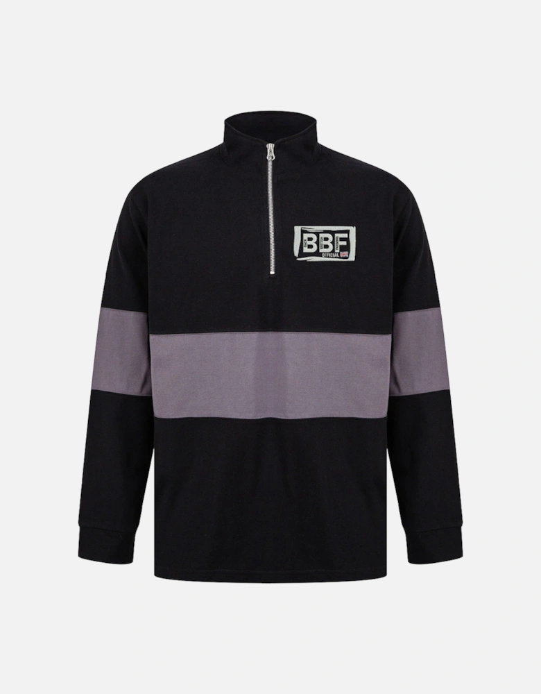 Back British Farming Unisex Panelled Quarter Zip Black/Grey