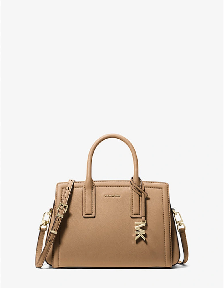 Laila Small Pebbled Leather Satchel