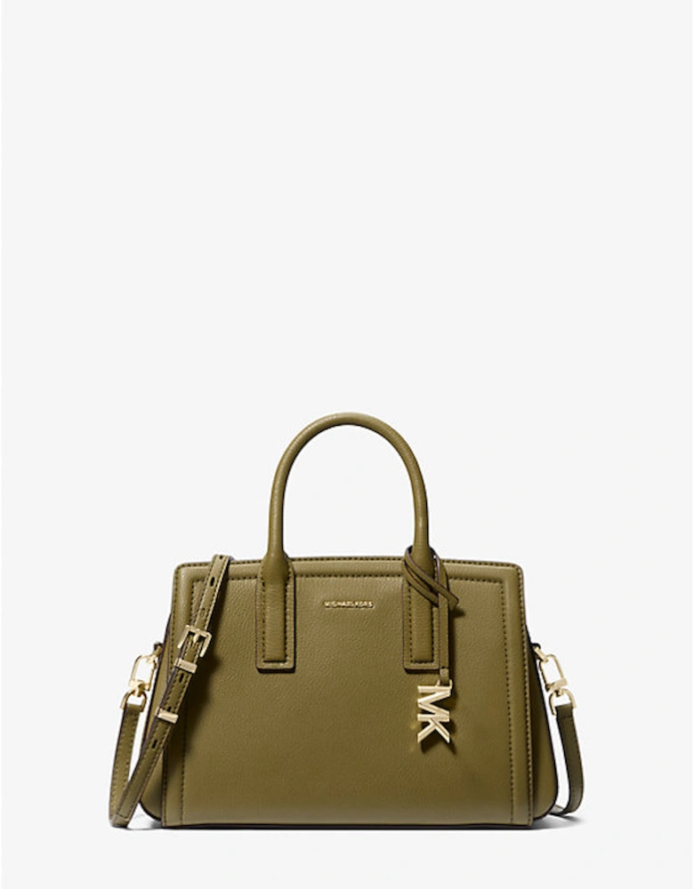 Laila Small Pebbled Leather Satchel