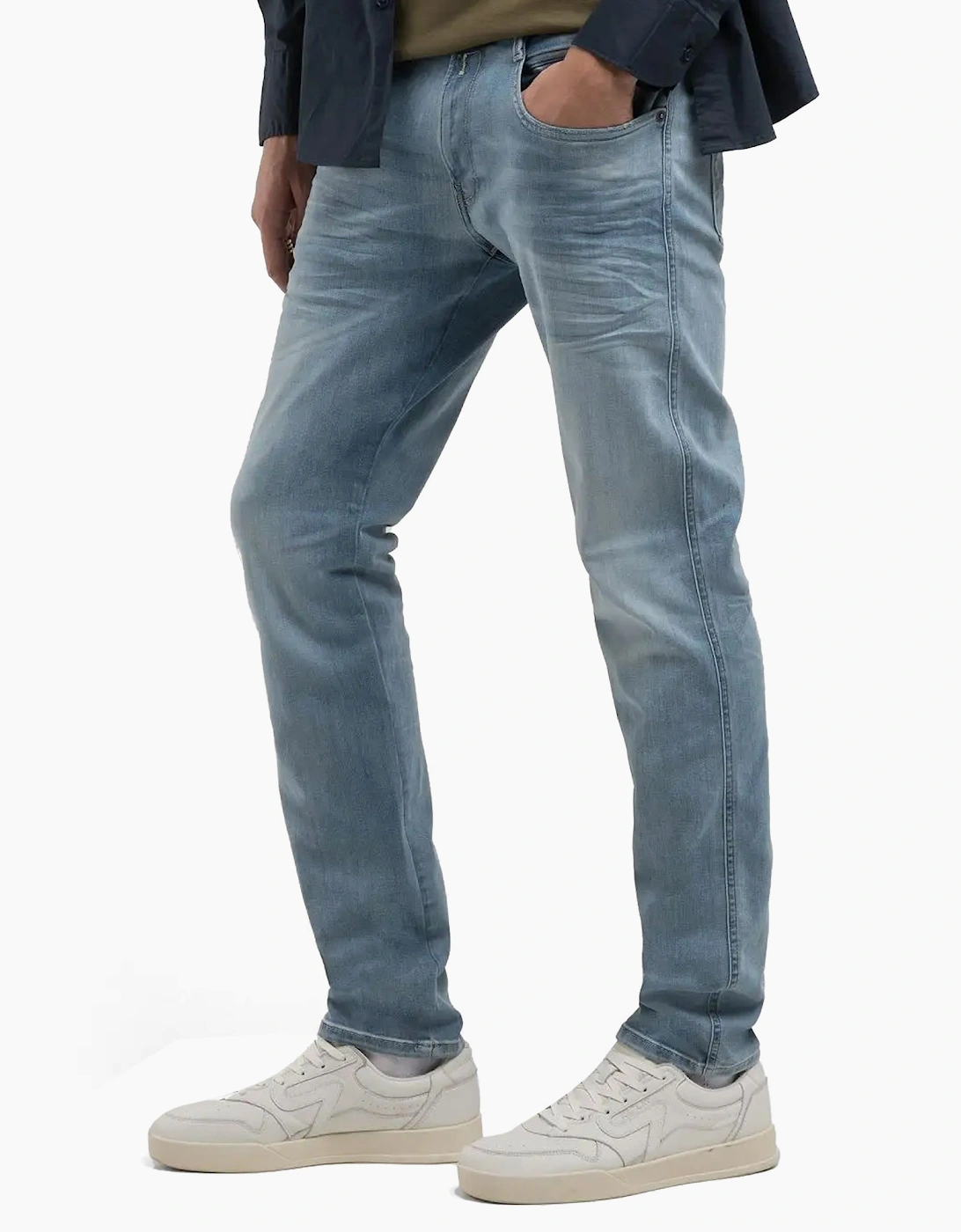 Men's Replay Hyperflex Anbass Slim Tapered Jeans - Blue - Size: 32/30