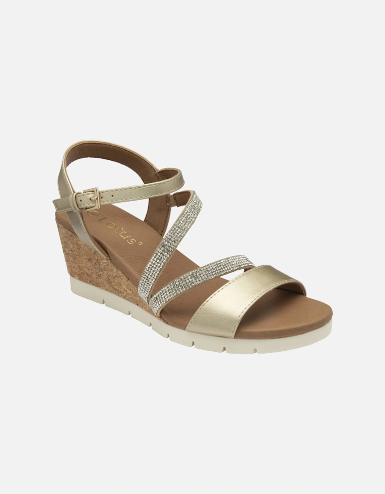 Goldie Womens Wedge Sandals