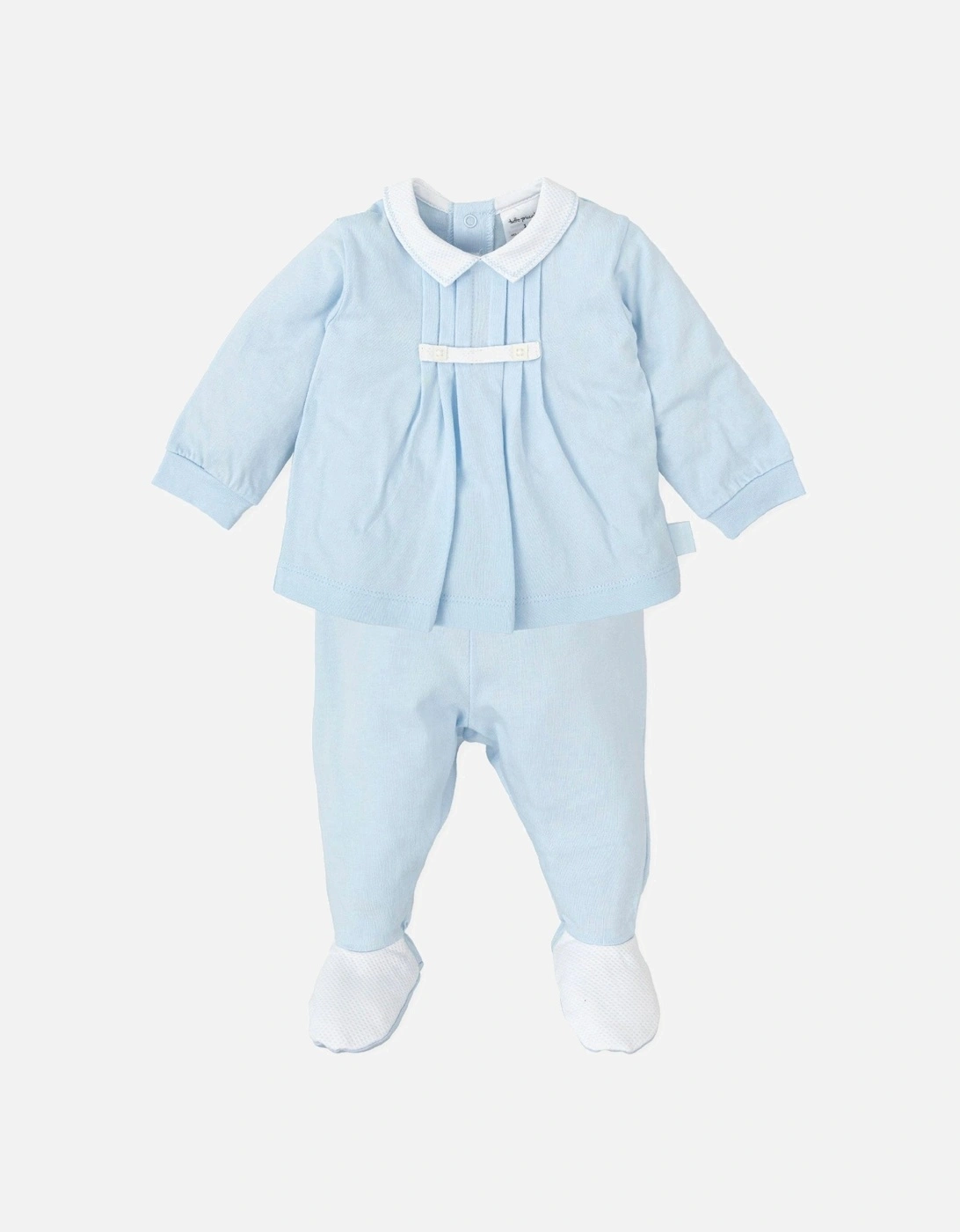 Boys Pale Blue Cotton Jersey 2 Piece Set, 4 of 3