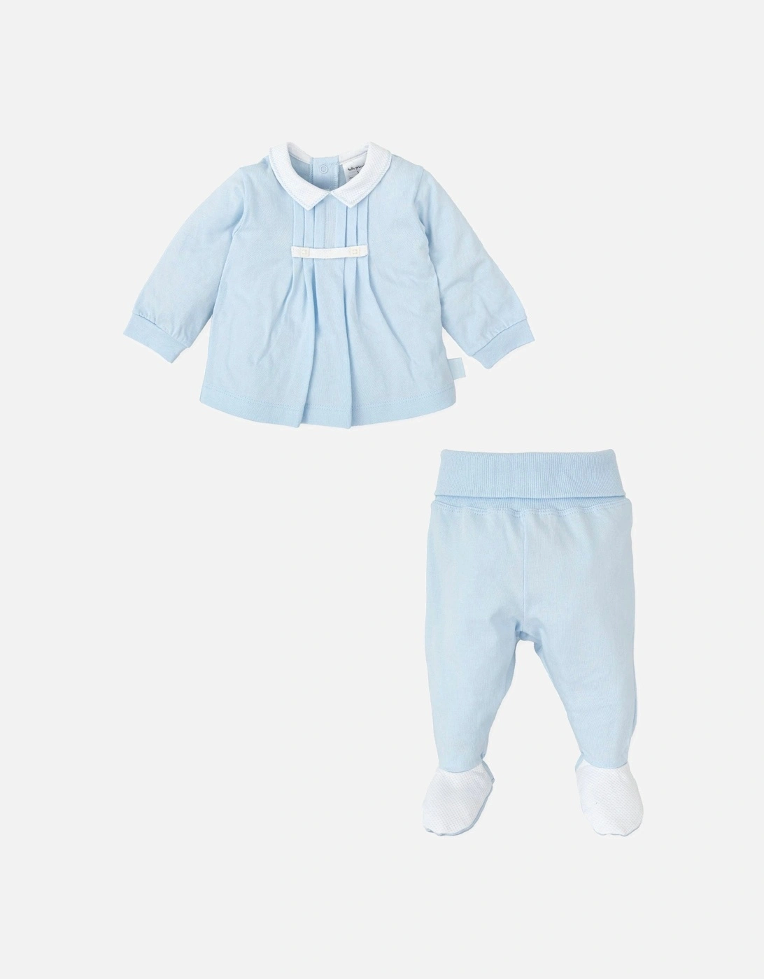 Boys Pale Blue Cotton Jersey 2 Piece Set