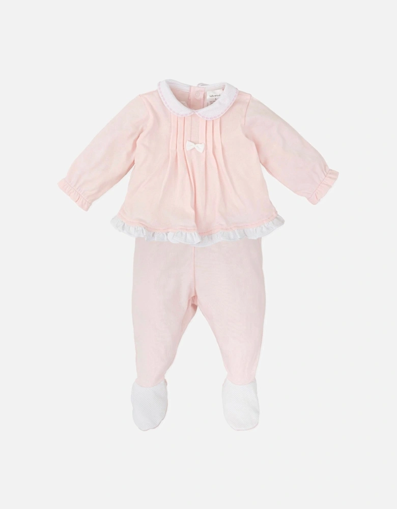 Girls Pale Pink Cotton Jersey 2 Piece Set