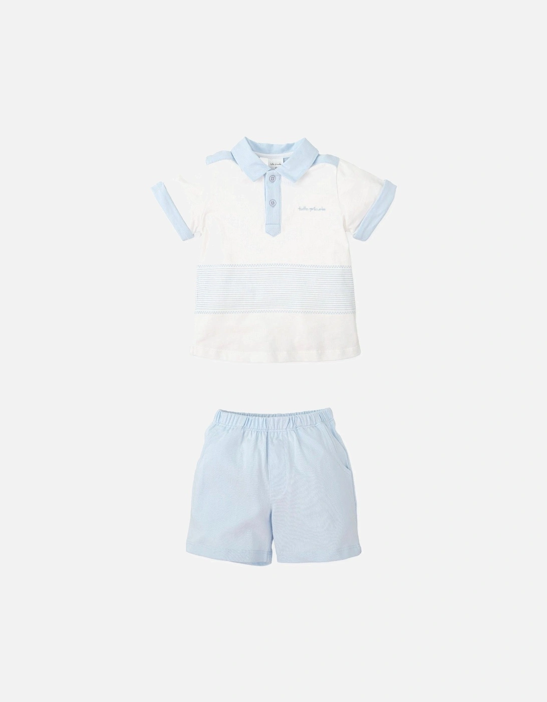 Boys Pale Blue Cotton Jersey Short Set