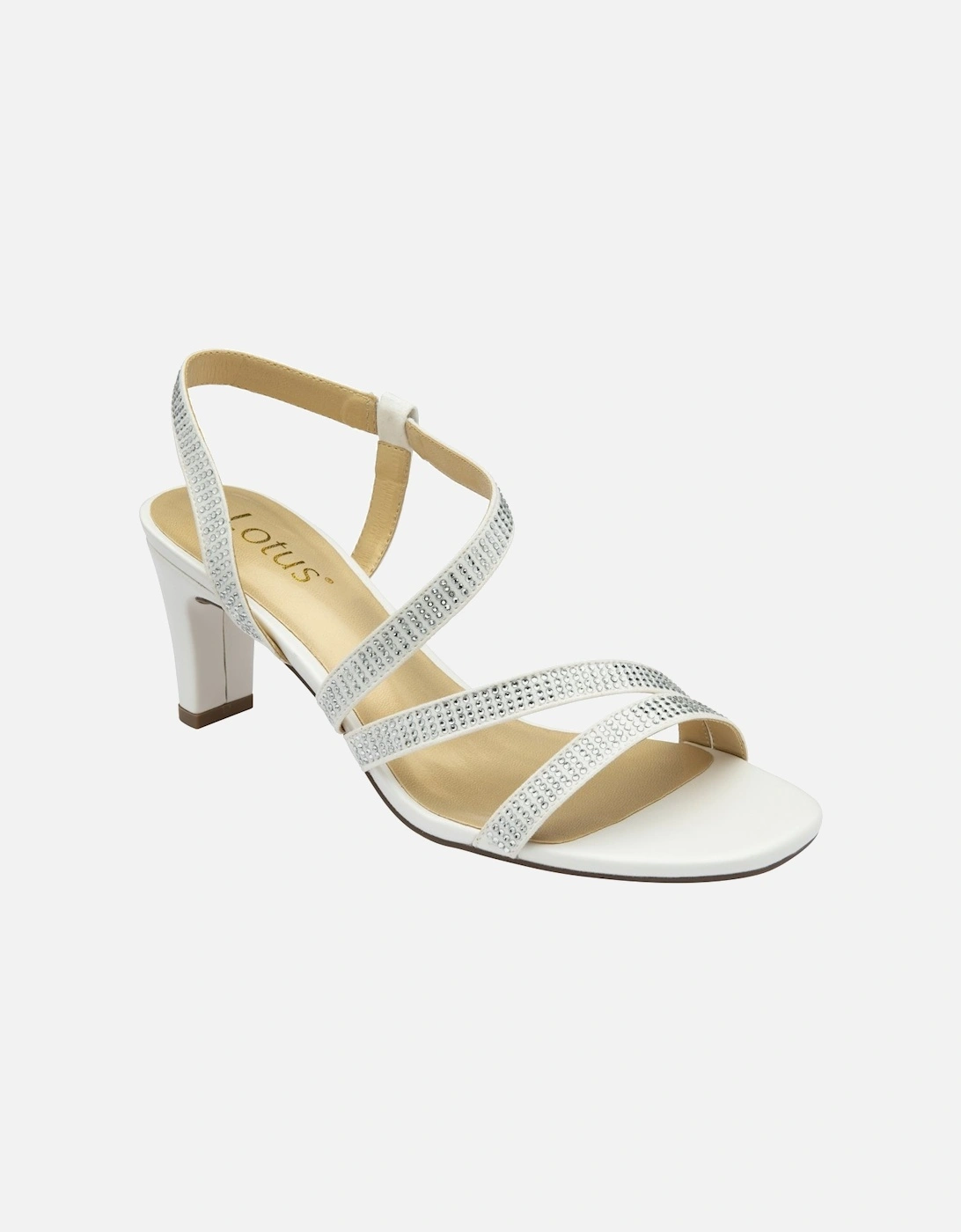 Lotus Women's Bernadette Womens Heeled Sandals - White - Size: 6