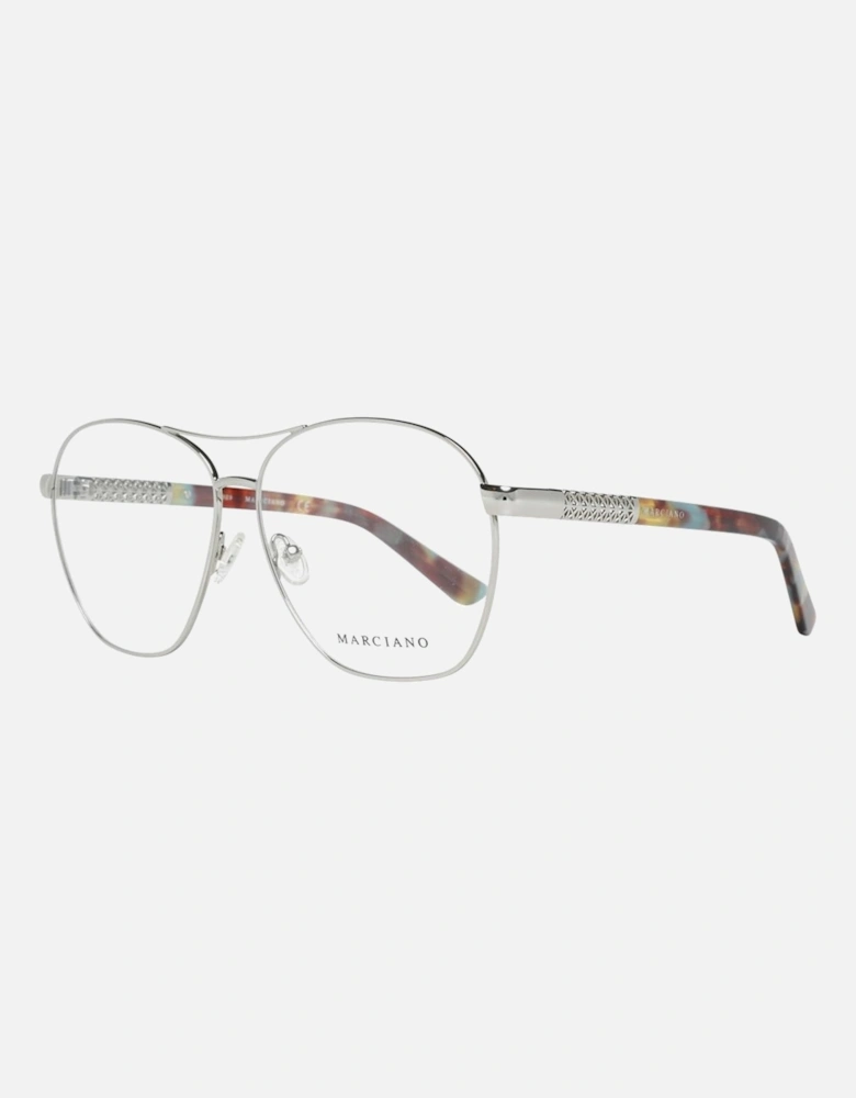 Aviator Full-Rim Metal & Plastic Frame Glasses Women - Silver