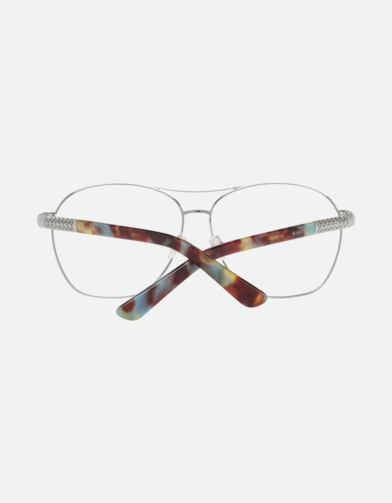 Aviator Full-Rim Metal & Plastic Frame Glasses Women - Silver