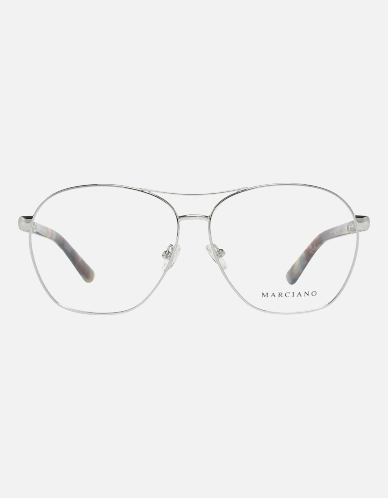 Aviator Full-Rim Metal & Plastic Frame Glasses Women - Silver