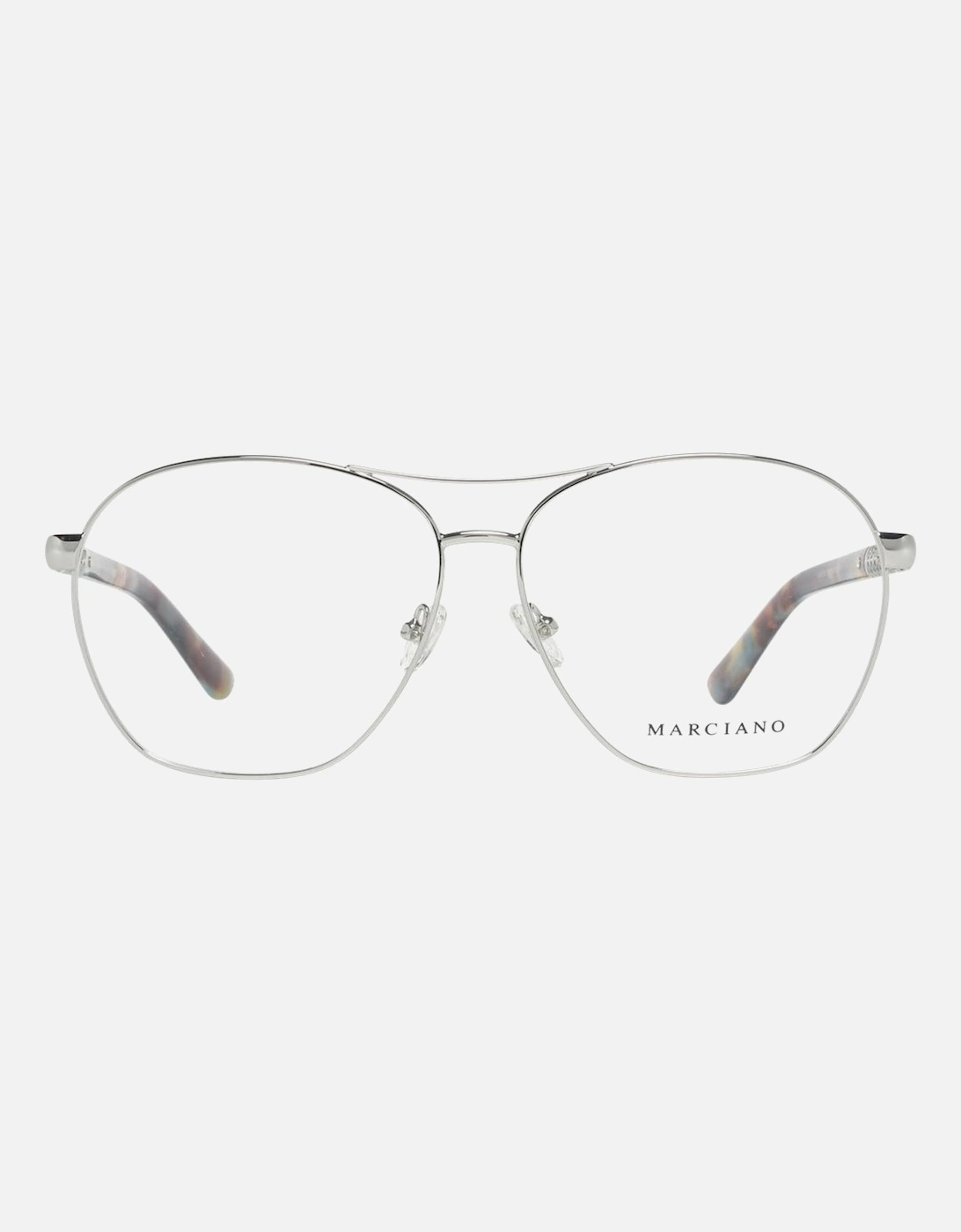Aviator Full-Rim Metal & Plastic Frame Glasses Women - Silver