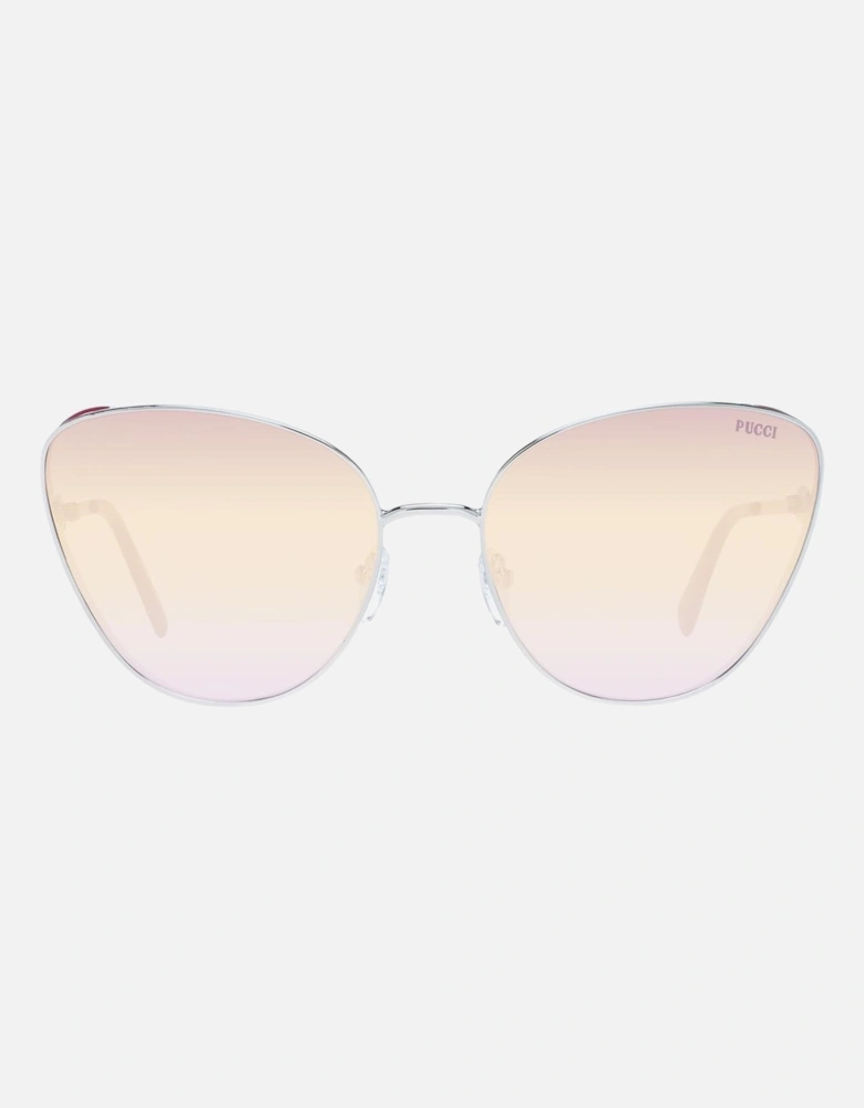 Cat Eye Metal Frame Sunglasses Women - Silver
