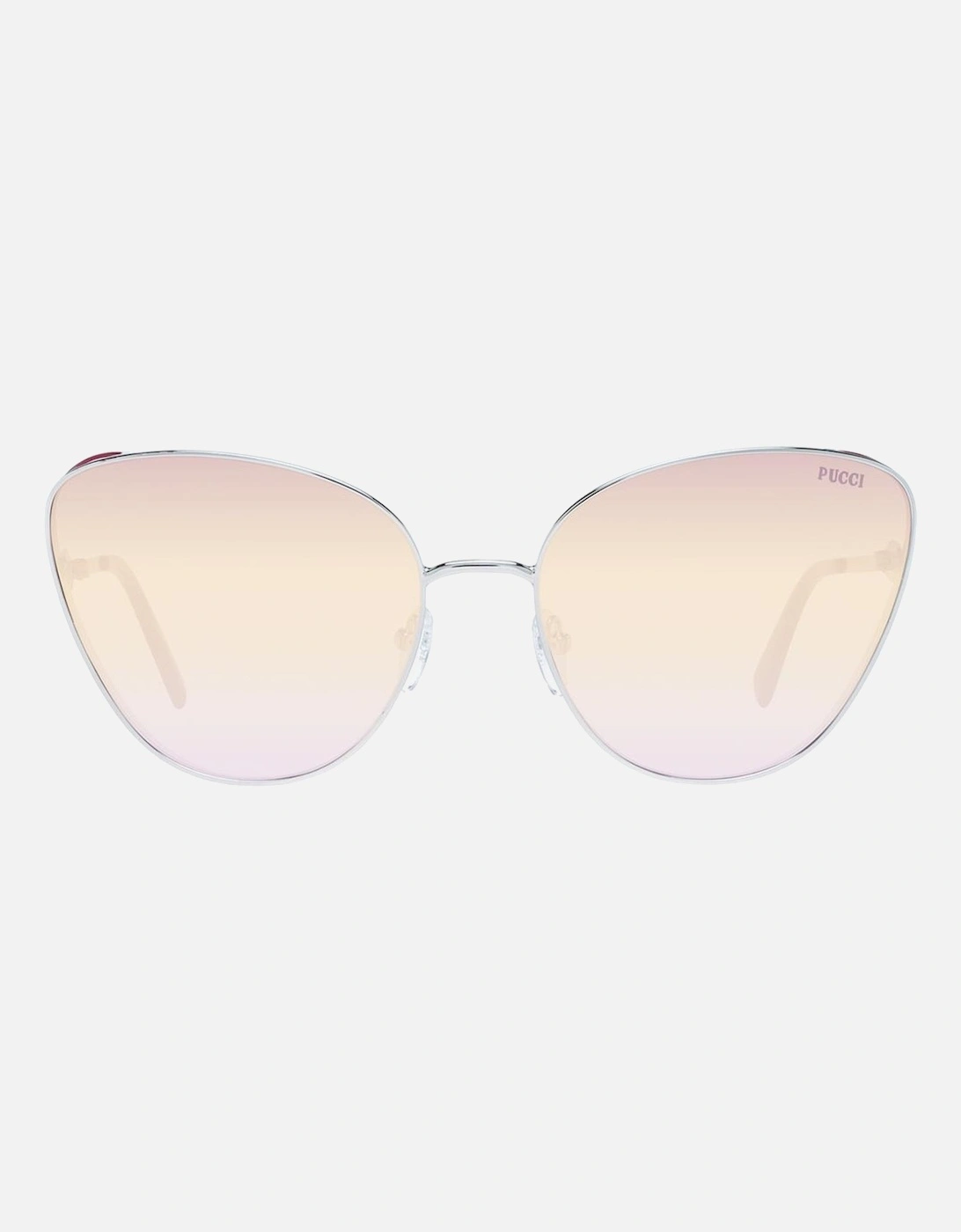 Cat Eye Metal Frame Sunglasses Women - Silver