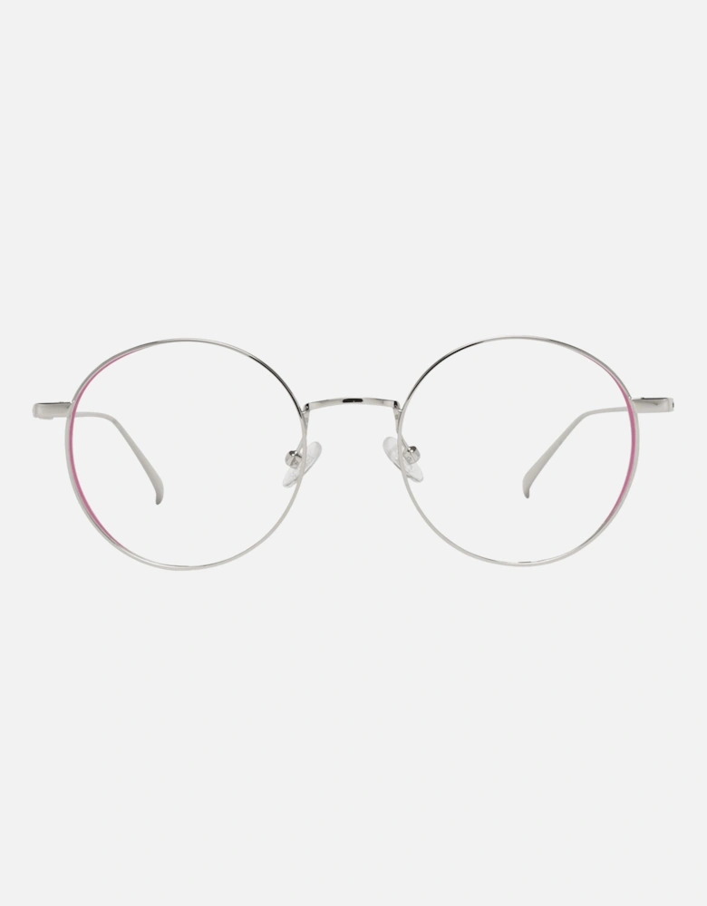 Full-Rim Metal Frame Eyeglasses Women - Gray