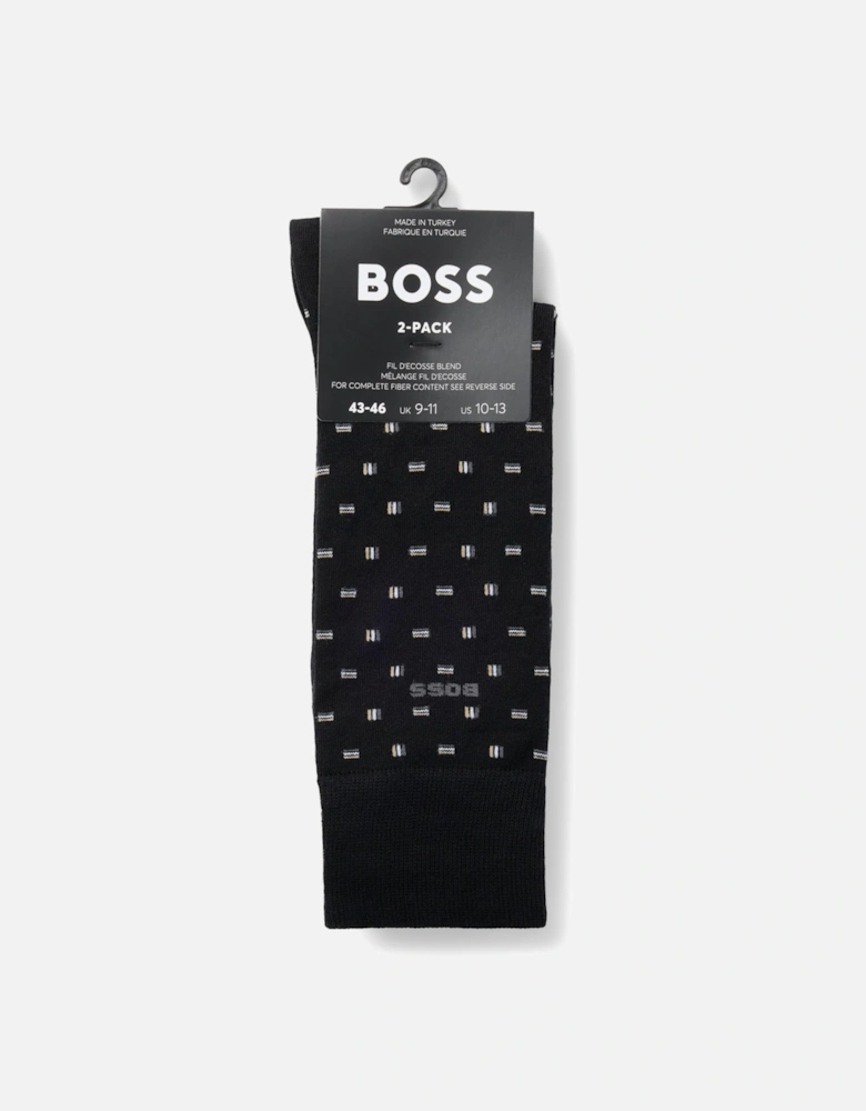 BOSS Orange 2-Pack Mini Iconic MC Mens Regular Length Socks