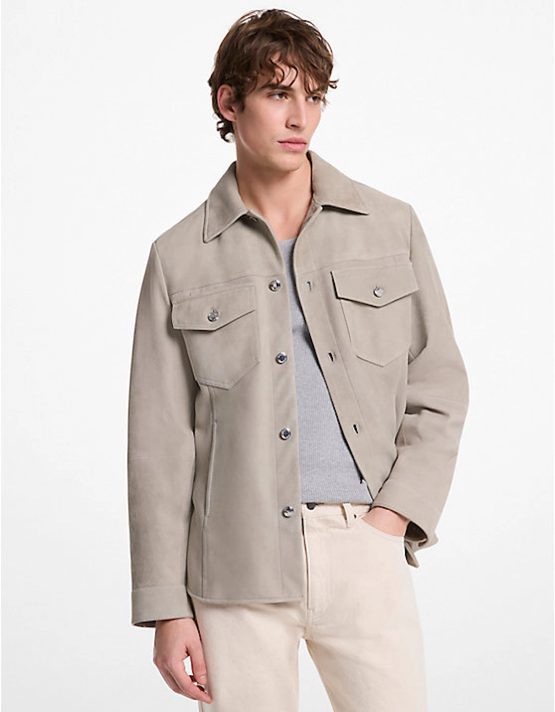 Suede Shirt Jacket, 2 of 1