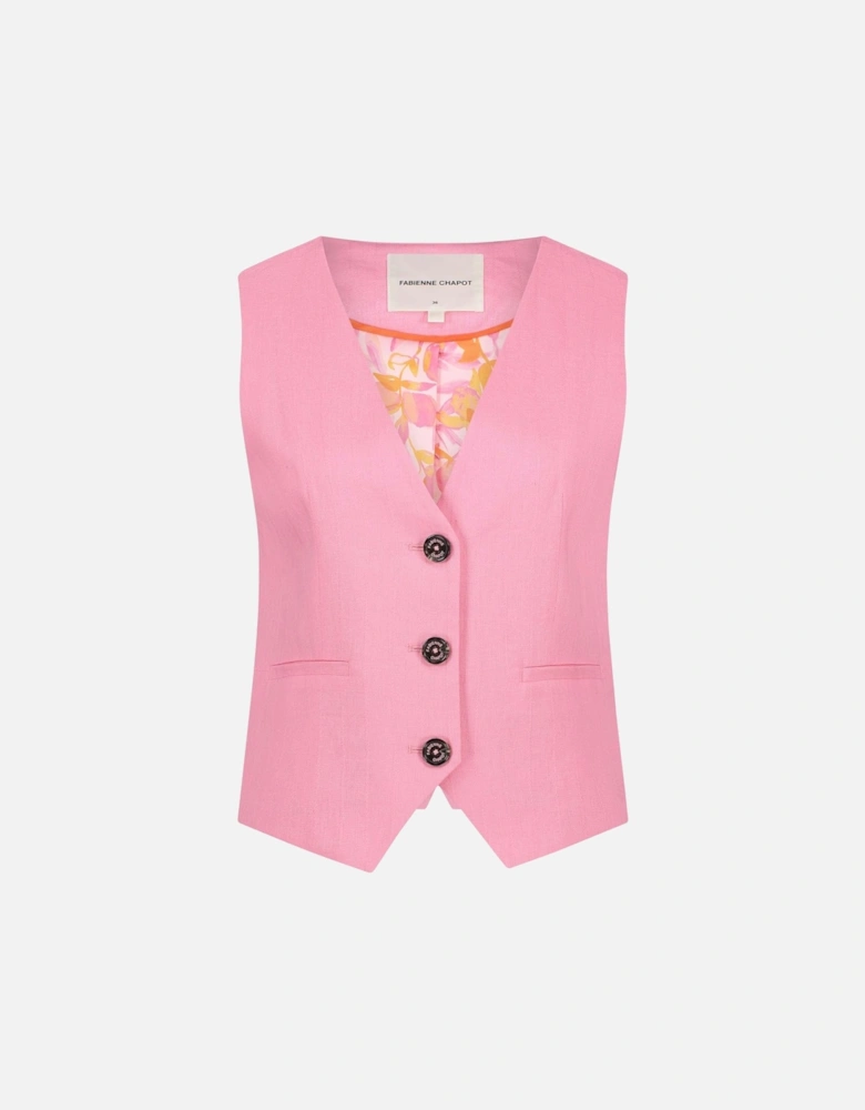 Gigi gilet in pink glow