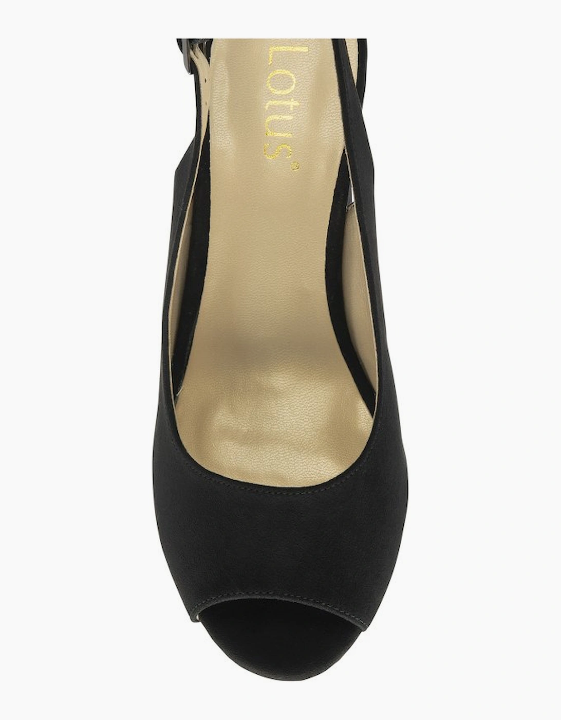 Lotus Women's Black Evelyn Slingback Sandals Colour: : Size 6 - Image 3