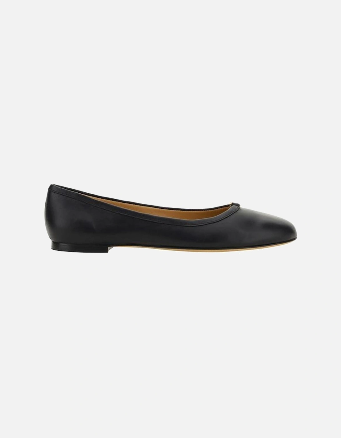 Calfskin Marcie Ballerinas with Gold Detail Women - Black Flats, 5 of 4