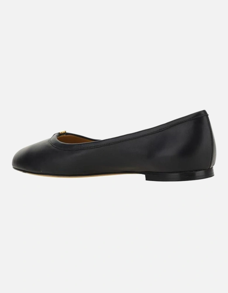 Calfskin Marcie Ballerinas with Gold Detail Women - Black Flats