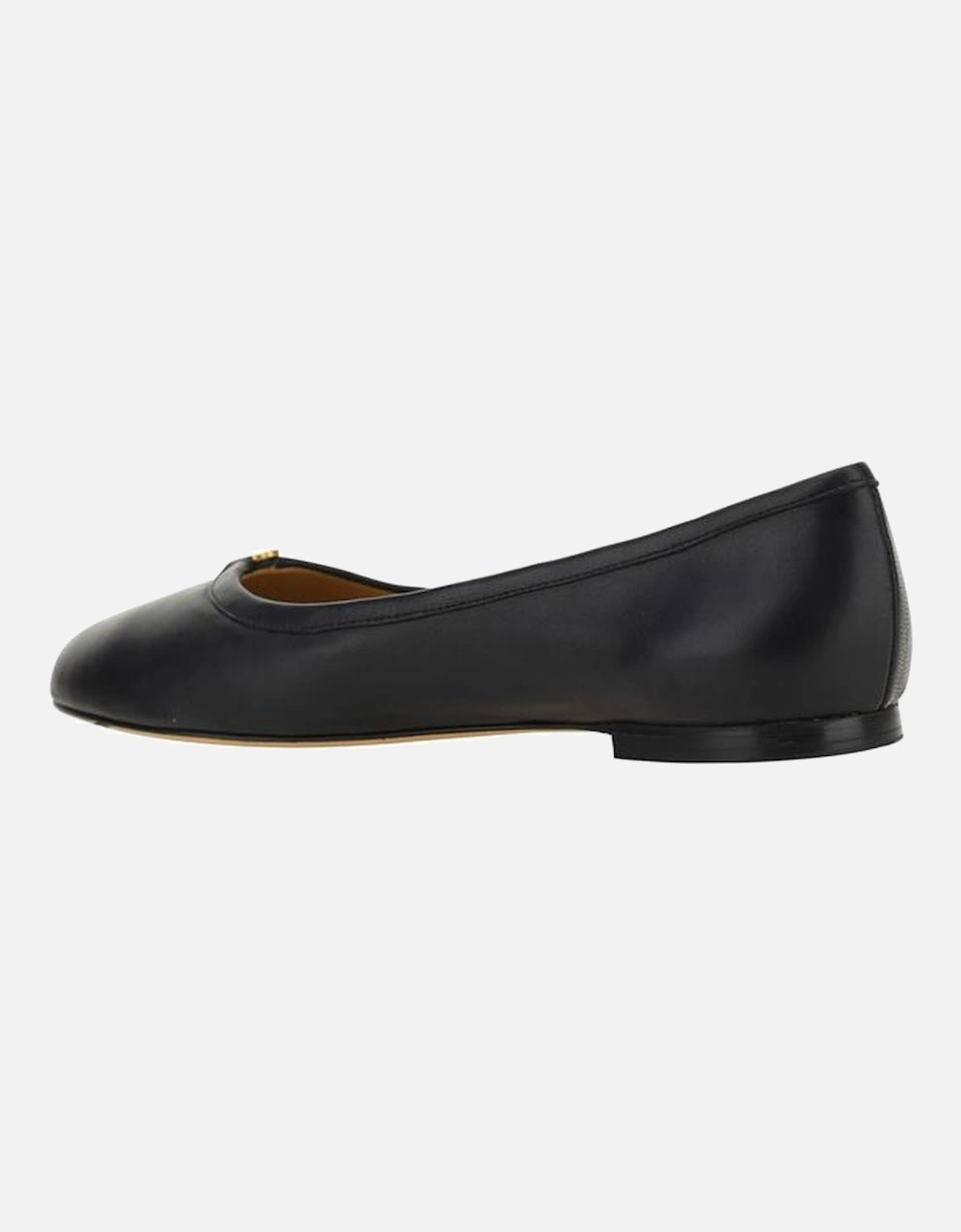 Calfskin Marcie Ballerinas with Gold Detail Women - Black Flats