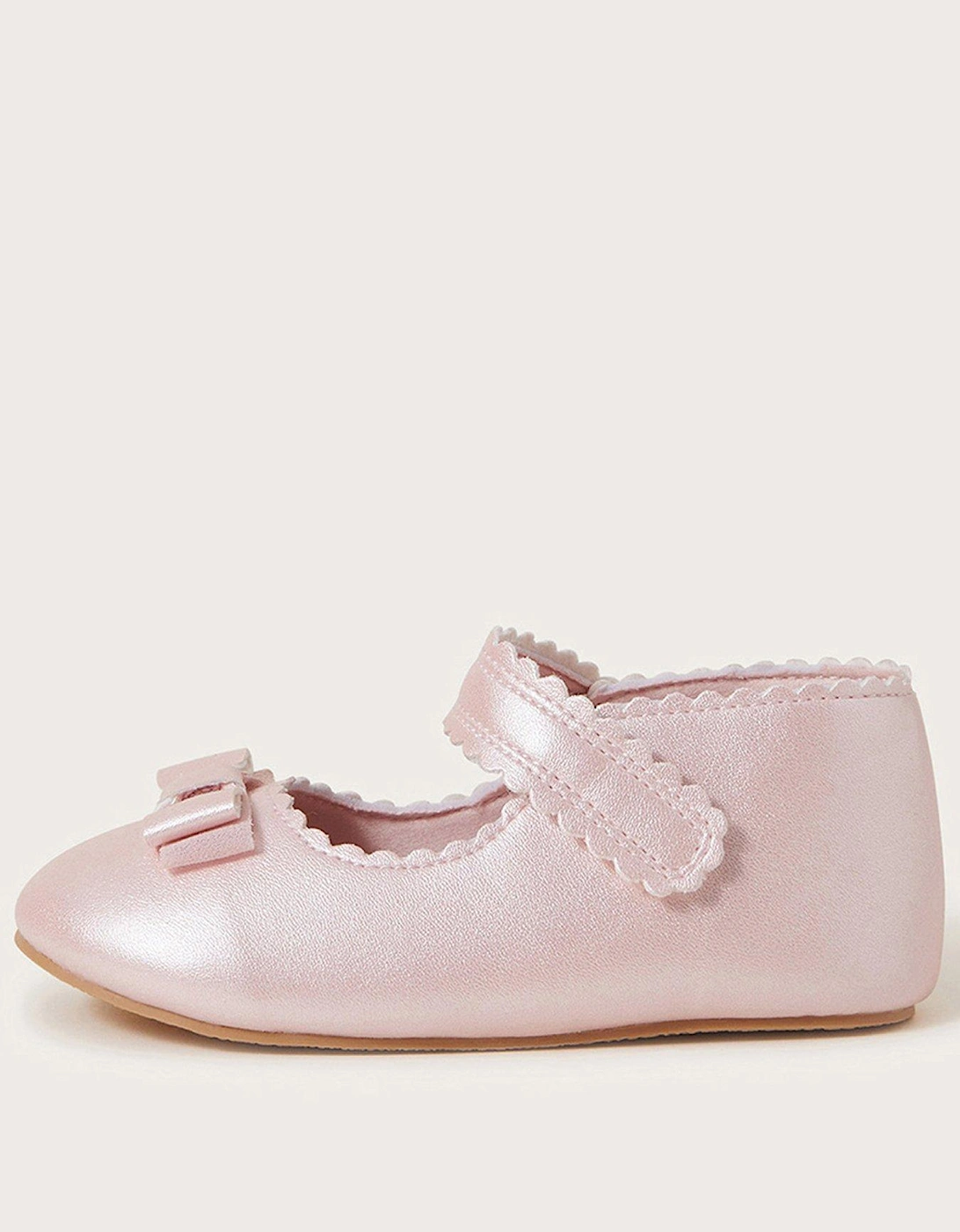 Baby Girls Shimmer Bow Walker Shoes - Pink, 2 of 1