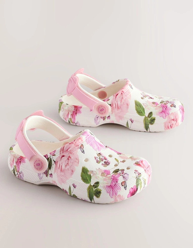 Floral Sandals - White