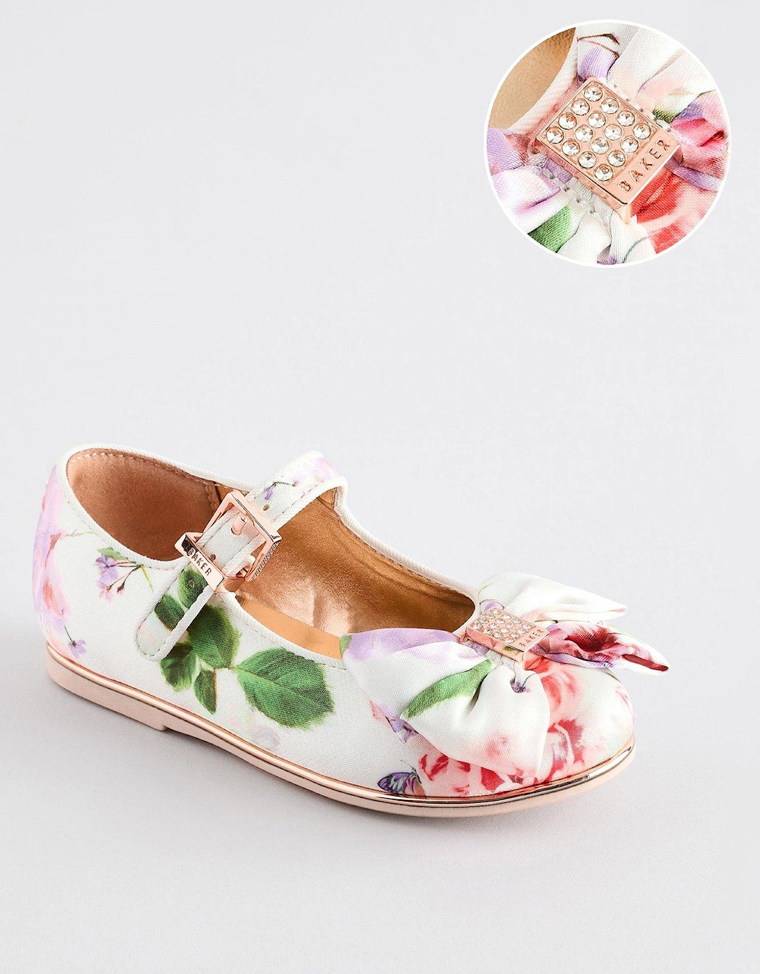 Floral Pattern Bow Shoes - Multi, 2 of 1